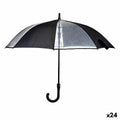 Parapluie Noir Transparent Métal Tissu 96 x 96 x 84,5 cm (24 Unités)