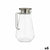 Jar with Lid and Dosage Dispenser Transparent Stainless steel 1,5 L (6 Units)