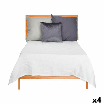 Bedspread (quilt) 180 x 260 cm White (4 Units)