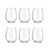 Set of glasses Amber Transparent Glass 350 ml (4 Units)