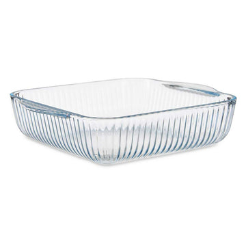 Baking tray Transparent Borosilicate Glass 21,5 x 6 x 25,2 cm (6 Units)