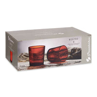 Set of glasses Bistro Red Glass 380 ml (4 Units)