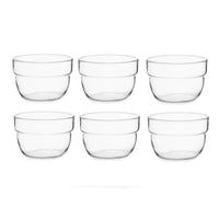 Set de Bols Motto Transparent verre 200 ml (8 Unités)