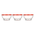 Set of bowls Karaman Red Transparent Glass Polyethylene Ø 10,5 cm 275 ml (8 Units)