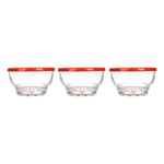 Set of bowls Karaman Red Transparent Glass Polyethylene Ø 10,5 cm 275 ml (8 Units)