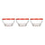 Set of bowls Karaman Red Transparent Glass Polyethylene Ø 10,5 cm 275 ml (8 Units)