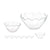 Set of bowls Hasir Transparent Glass (2 Units)