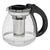 Teapot Transparent Black Plastic Glass 1,5 L (6 Units)
