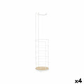 Porte-rouleaux pour Papier Toilette Blanc Métal Bambou 16,5 x 63,5 x 16,5 cm (4 Unités)
