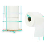 Porte-rouleaux pour Papier Toilette Menthe Métal Bambou 16,5 x 63,5 x 16,5 cm (4 Unités)