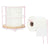 Porte-rouleaux pour Papier Toilette Rose Métal Bambou 16,5 x 63,5 x 16,5 cm (4 Unités)