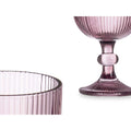 Wineglass Stripes Pink 370 ml (6 Units)