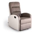 Reclining Armchair Astan Hogar Relax Manual White/Brown Synthetic Leather