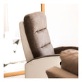 Reclining Armchair Astan Hogar Relax Manual White/Brown Synthetic Leather