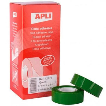 Adhesive Tape Apli Green 8 Pieces 19 x 33 mm