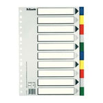 Seperators Esselte Multicolour 10 Sheets Din A4 (50 Units)