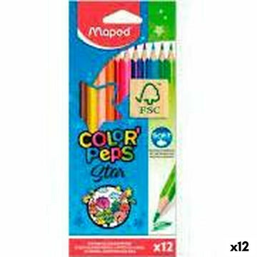 Crayons de couleur Maped Color' Peps Star Multicouleur 12 Pièces (12 Unités)
