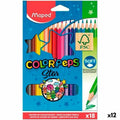 Crayons de couleur Maped Color' Peps Star Multicouleur 18 Pièces (12 Unités)