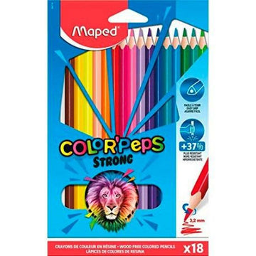 Crayons de couleur Maped Color' Peps Strong Multicouleur 18 Pièces (12 Unités)