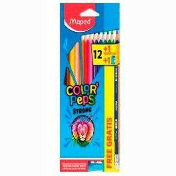 Crayons de couleur Maped Color' Peps Strong Multicouleur (12 Unités)