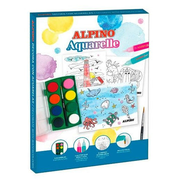 Ensemble pour activités manuelles Alpino Aquarelle (6 Unités)