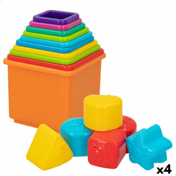 Stapelbare Bauklötze PlayGo 16 Stücke 4 Stück 10,5 x 9 x 10,5 cm