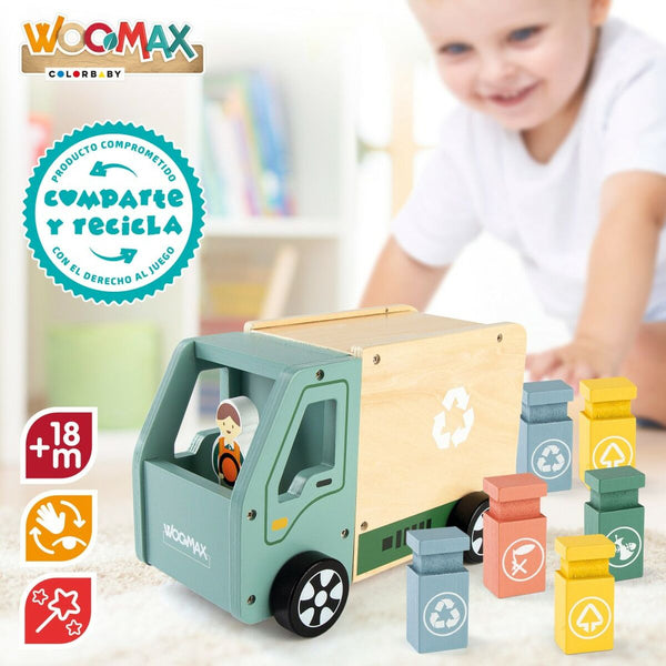 Camion-benne Woomax jouet 8 Pièces 24 x 15 x 13,5 cm (4 Unités)