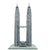 3D puzzle Colorbaby Petronas Towers 27 x 51 x 20 cm (6 kosov)