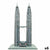 3D Puzzle Colorbaby Petronas Towers 27 x 51 x 20 cm (6 Stück)