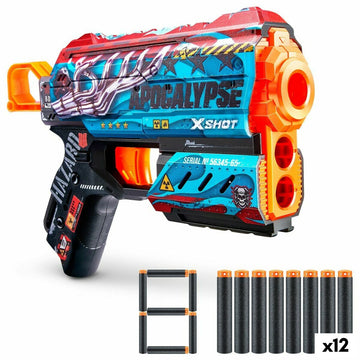 Dart-Pistole Zuru X-Shot Flux 21,5 x 14 x 4 cm (12 Stück)