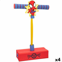 Bâton sauteur Spider-Man 3D Rouge Enfant (4 Unités)