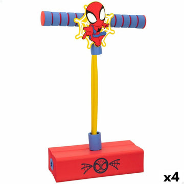 Bâton sauteur Spider-Man 3D Rouge Enfant (4 Unités)