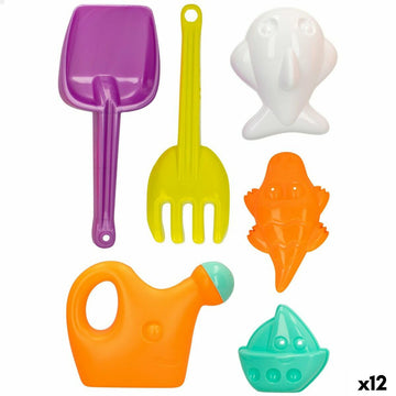 Beach toys set Colorbaby 6 Pieces 27 cm (12 Units)