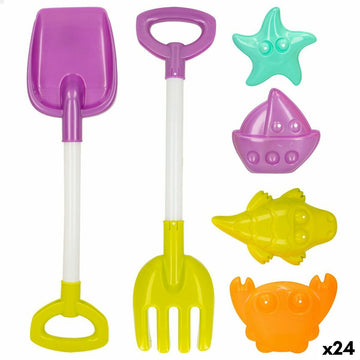 Set de jouets de plage Colorbaby 39 cm (24 Unités)