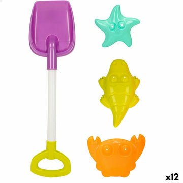 Set de jouets de plage Colorbaby 4 Pièces polypropylène (12 Unités)
