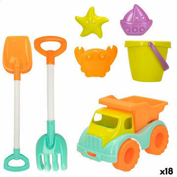 Beach toys set Colorbaby 7 Pieces Lorry (18 Units)