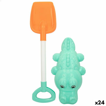 Set de jouets de plage Colorbaby 2 Pièces Crocodile Pelle polypropylène (24 Unités)