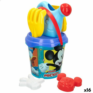 Komplet igrač za na plažo Mickey Mouse Ø 18 cm (16 kosov)