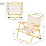 Chaise de camping pliante Aktive Sabana 47 x 62 x 42 cm (2 Unités)