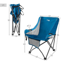 Foldable Camping Chair Aktive Blue 48 x 86 x 50 cm (2 Units)