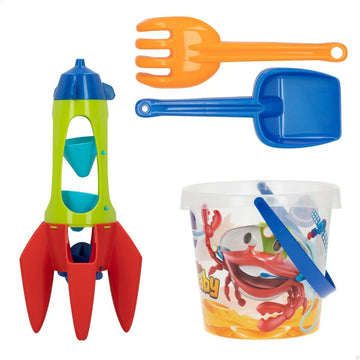 Beach toys set Colorbaby Mr Craby Ø 18 cm polypropylene (16 Units)
