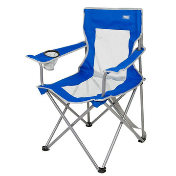 Zložljiv stol za kampiranje Aktive Modra Siva 46 x 82 x 46 cm (4 kosov)