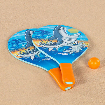 Beach Spades with Ball Aktive Shark 19,5 x 38 cm (24 Units)