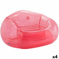 Fauteuil de piscine gonflable Intex Beanless Transparent Rose 137 x 74 x 127 cm (4 Unités)