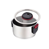 Casserole with Lid Feel Maestro MR-3530-24  Red Black Steel Stainless steel Plastic Ø 24 cm 5,5 L