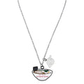 Naruto Shippuden Ichiraku Ramen Metal Enamel Pendant Necklace with Silver Chain