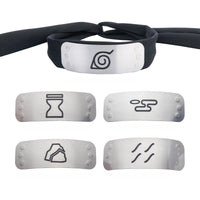 Naruto Cosplay Headband Set With 4 Village Plates