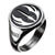 Star Wars Jewelry Men's Stainless Steel Jedi Signet Ring (Silver/Black) - Size 10