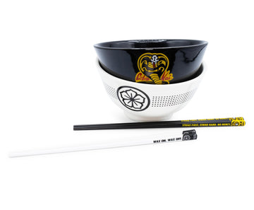 The Karate Kid Cobra Kai and Miyagi-Do 18-Ounce Ramen Bowl Set with Chopsticks