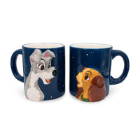 Disney Lady and the Tramp Starry Sky 20-Ounce Ceramic Mugs § Set of 2